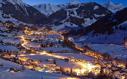 Nuit d'hiver à Gstaad