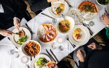 Elegant dinner with friends