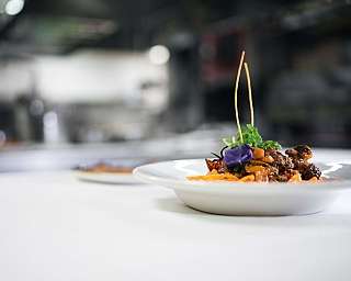 Plat gourmet créatif