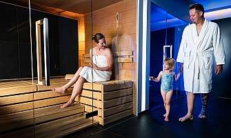 Temps en famille au sauna