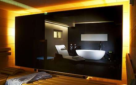 Sauna moderne avec baignoire