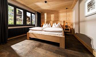 Schlafzimmer mit Aussicht auf die Berge