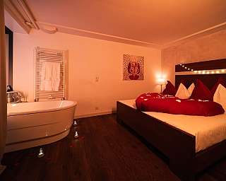 Chambre romantique avec baignoire